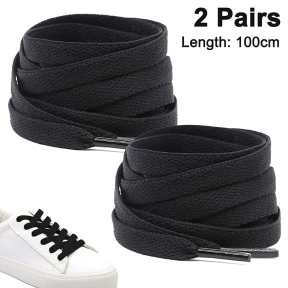 2 Pair Flat Shoe laces Shoelaces for Athletic Running Sneakers Shoes Boot Strings