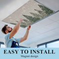 thumbnail image 5 of 3 Pack Merry Chrismas Fluorescent Light Covers for Ceiling Lights Gray Snowflake Xmas Tree Magnetic Ceiling Light Covers Overhead Light Filters for Office Classroom Home, 5 of 9