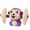 Purple, variant on Sound Activated Monkey Toy, Rolling Flipping Animal, LED Light Music Toy, Clap Control Interactive
