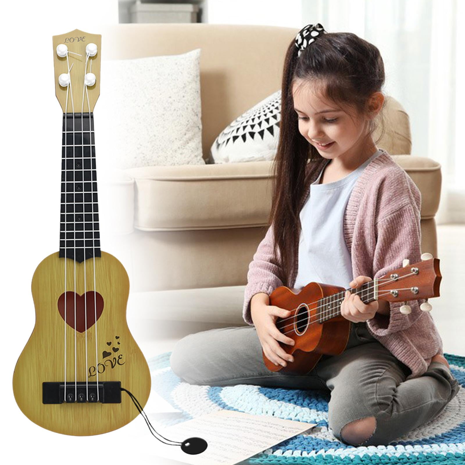 LeeQinersw 2pcs Kids Ukulele Guitar Toy Musical Instrument Skill Improving for Beginner