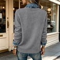 thumbnail image 5 of WHEANG Cardigan Sweaters for Women Collar Knit Cardigan Button Down Casual Open Front Sweater Long Sleeve Lightweight Womens Tops Gray M, 5 of 5