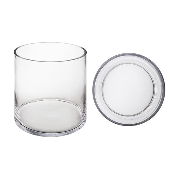 8" x 6" Cylinder Glass Vase - Set of 6, Clear Durable and Versatile