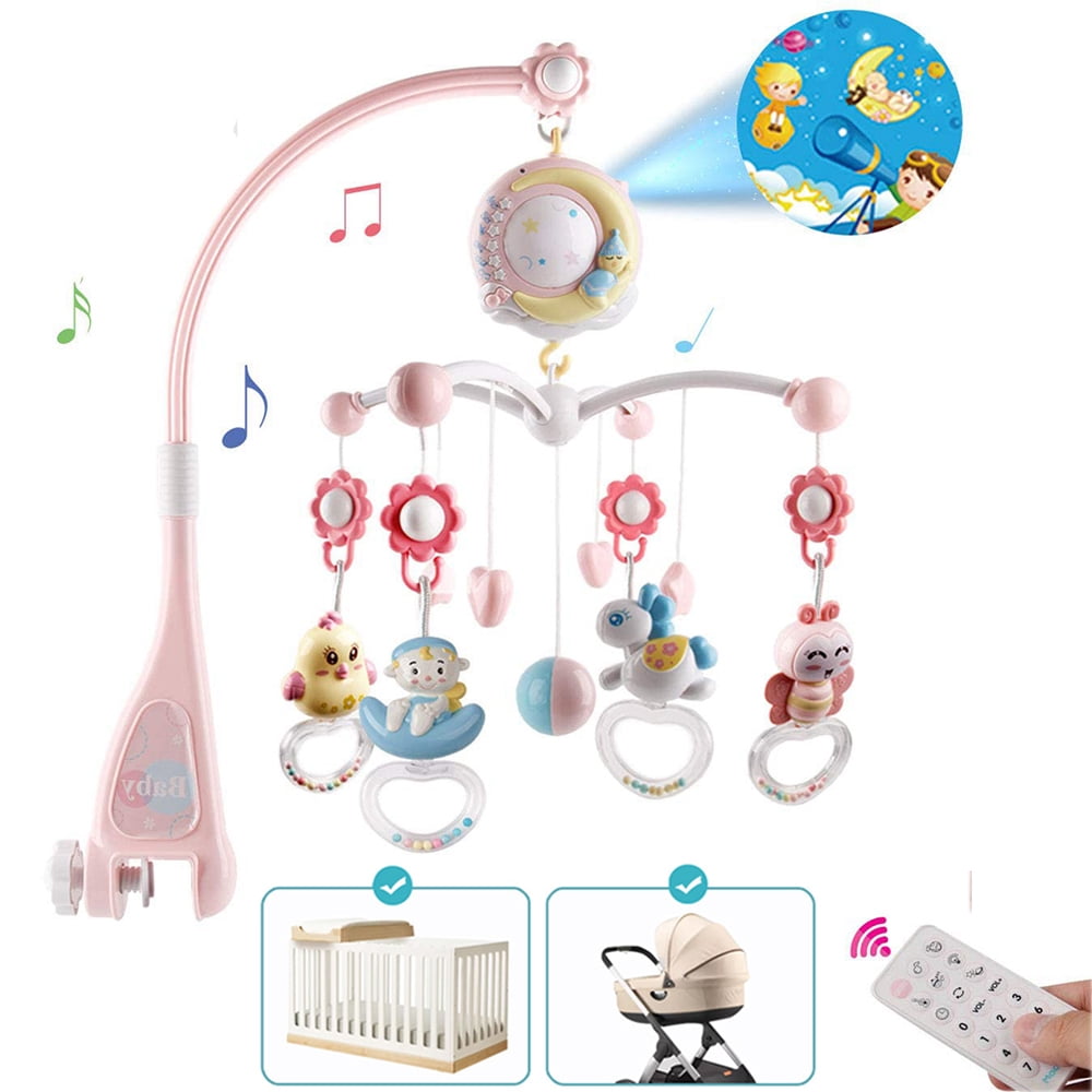 Baby Musical Crib Mobile with Projector and Night Light, 150 Music