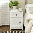 thumbnail image 4 of 2-Piece Grooved Side 1-Drawer 1-Door Bedroom Nightstand in White, 4 of 8
