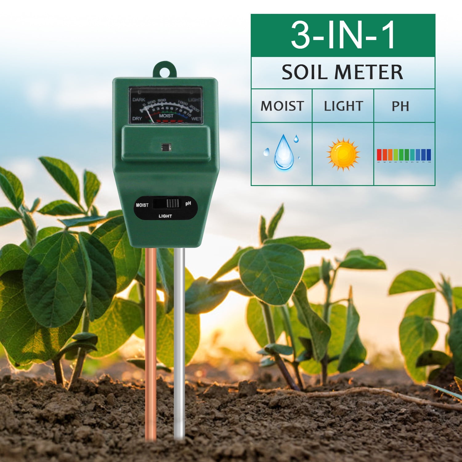 Soil Moisture Tester Hygrometer Meter Detector Garden Flower Plant Testing Tool Soil Moisture Tester Hygrometer Meter Detector Garden Flower Plant Testing Tool
