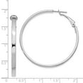 thumbnail image 3 of FB Jewels 14K White Gold 3X45mm Polished Square Tube Round Hoop Earrings, 3 of 3