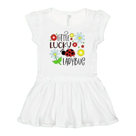 

Inktastic Little Lucky Ladybug Design with Flowers Gift Baby Girl Dress