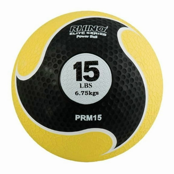 Champion Sports  15 lbs Rhino Elite Medicine Ball, Yellow