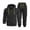 Black, variant on Voska Mens Sweatsuits 2 Piece Set Zip Up Hoodie And Jogger Sweatpants Work Out Casual Athletic Tracksuits Black L