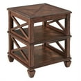 thumbnail image 1 of Alaterre Furniture Stockbridge 21" Square Wood End Table with Two Shelves in Cherry, 1 of 4