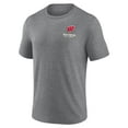 thumbnail image 2 of Men's Heather Gray Wisconsin Badgers Region Outdoors Tri-Blend T-Shirt, 2 of 3