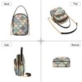 thumbnail image 3 of FORMRS Crossbody Bag for Women Quilted Travel Shoulder Cell Phone Purse with Chain Strap Handbag, Green Art Pattern, 3 of 7