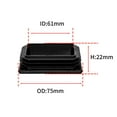 thumbnail image 2 of Flyshop 3" x 3", 75 x 75mm Square Plastic Plugs Durable Pipe Plug Tubing End Caps, Floor Protectors, Tube Inserts, Lamellar Plugs, Chair Glide Sliders, Black Plastic Hole Plugs, 8PCS, 2 of 6
