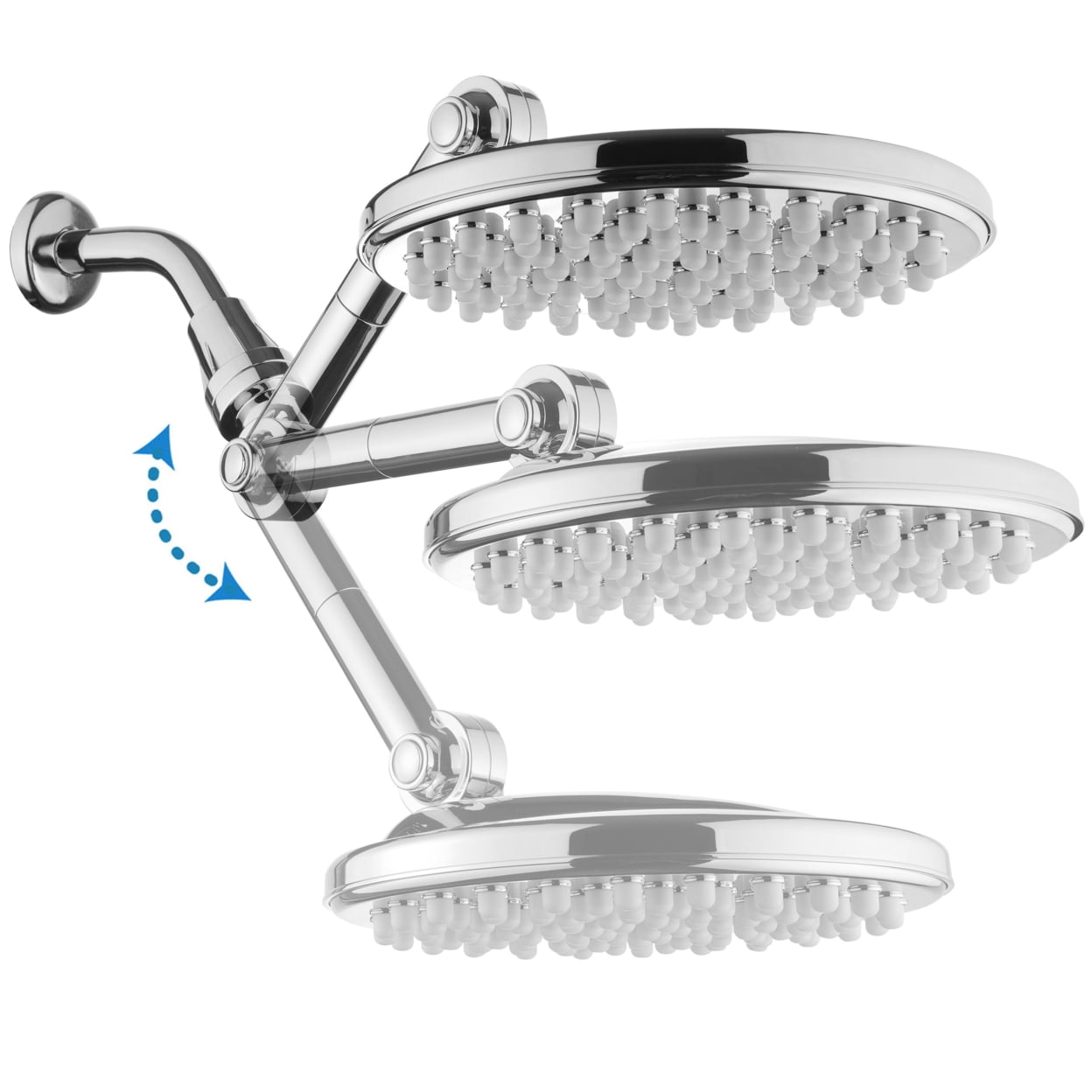 HotelSpa Adjustable Rainfall Shower Head Chrome 9 Inch High Pressure Model 1691