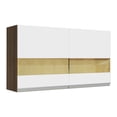 thumbnail image 1 of Alacena Madesa Glamy 120 cm 2 Puertas con Vidrio Marrón/Blanco, 1 of 6
