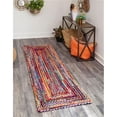 thumbnail image 1 of Unique Loom 3153302 2 ft. 7 in. x 10 ft. Braided Chindi Runner Rug, Multi Color, 1 of 2