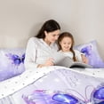 thumbnail image 5 of Castle Fairy Purple Crystal Butterfly 2Pcs Bedding Comforter Set for Girls Boys Teens,Abstract Gradient Twin Comforter Sets,Dreamy Princess Breathable Bedding Set,Microfiber Bedroom Decor, 5 of 8