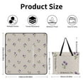 thumbnail image 2 of Delicate Purple Floral Seamless Pattern Picnic Blanket Waterproof Outdoor Beach Blanket Hand-held Pad Suitable for Travel, Camping, Beach, Family Gatherings, 2 of 7