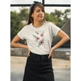 thumbnail image 2 of Vintage Flower Embroidery T-Shirt Women -Image by Shutterstock, Female Medium, 2 of 4
