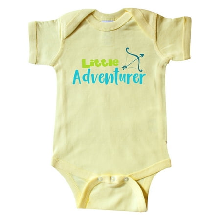 

Inktastic Little Adventurer Bow And Arrow - Blue Green Gift Baby Boy Bodysuit
