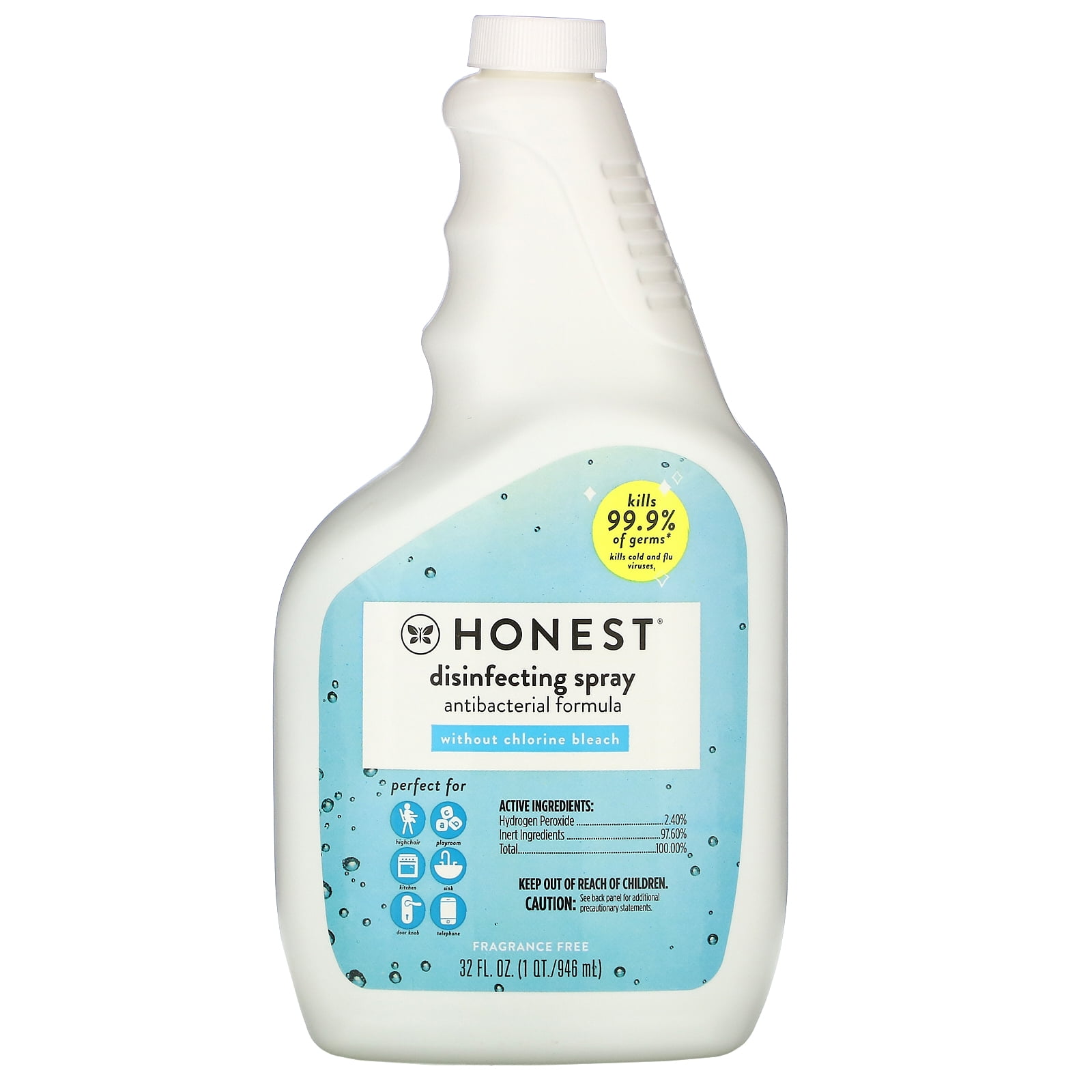 The Honest Company Disinfecting Spray, Antibacterial Formula, 32 fl oz