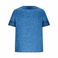 thumbnail image 5 of Taqqpue Mens Linen Shirt Solid Color V Neck Short Sleeve Blouse Tops Casual Embroidered Plus Size Beach T Shirts, 5 of 6