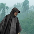thumbnail image 6 of Hooded Rain Poncho for Adults - Waterproof Lightweight Unisex Raincoat with Pocket, Ideal for Hiking, Camping, and Emergencies, Black, 6 of 7