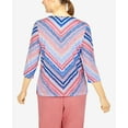 thumbnail image 5 of Alfred Dunner Womens Petite  Textured Chevron Print Top, 5 of 6