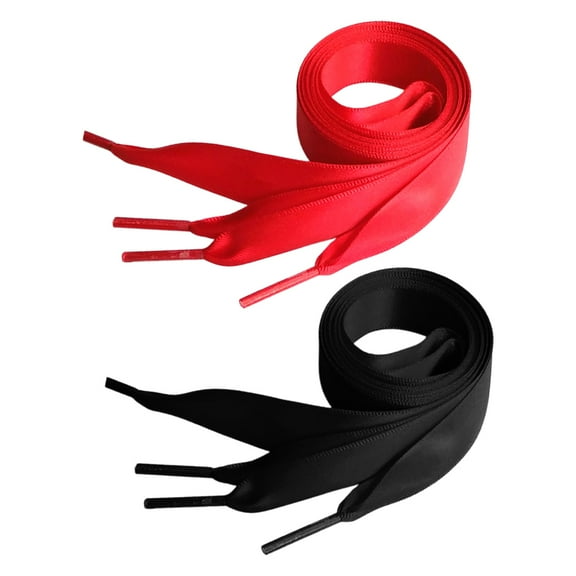 PAMINGONO 2Pairs Versatile Design Red Polyester Shoelaces for Women Boots 11.8x0.31x0.04in