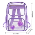 thumbnail image 1 of Weebloom Large School Clear Backpack For Kids Boys Girls Waterproof Transparent Backpack Front Pocket Daypack For Travel Bookbag Middle High School College Purple, 1 of 5