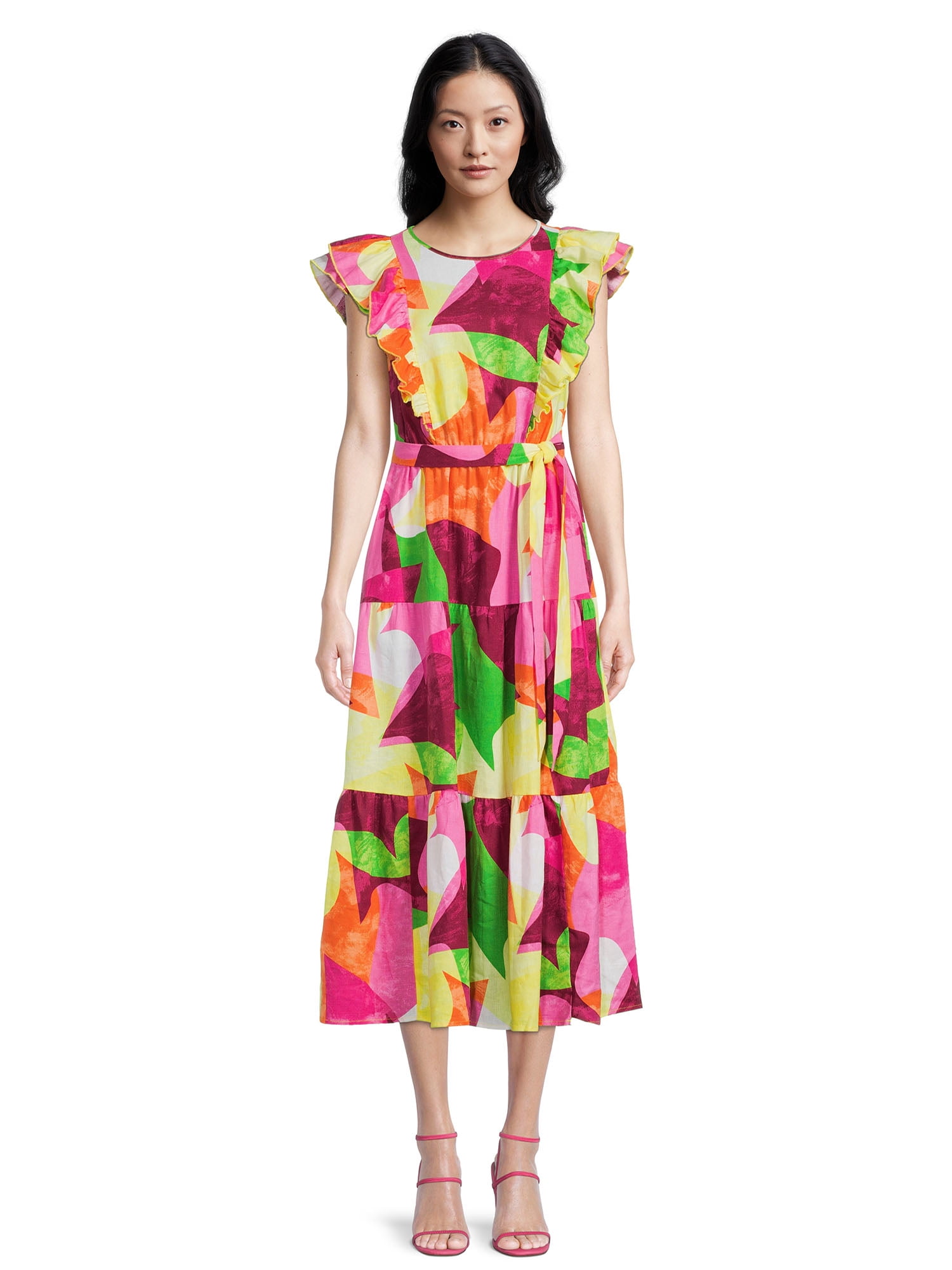 The Get Women's Tiered Ruffle Maxi Dress | eBay