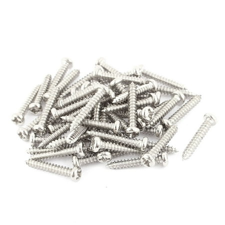 

50pcs M3 x 18mm Stainless Steel Cross pan Head Self Tapping Screws Bolts