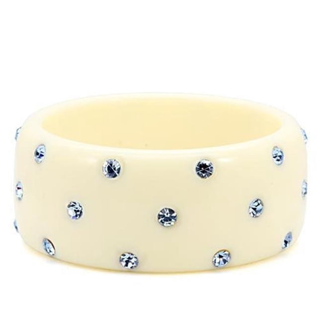 Alamode 9,5 Bracelet en Résine Femme LO1907-9.5 avec Cristal de Qualité Supérieure en Saphir Clair - Po.