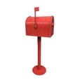 thumbnail image 3 of Buzón de correo Buzón de correos Buzón de correos Decoración resistente a la intemperie Buzón de metal rojo Regalos Porta periódicos Caja Buzón de car, 3 of 8