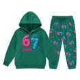 thumbnail image 3 of Kiijoy Girls' Hoodie and Jogger Pants Set Hooded Sweatshirt Sweatpants Tracksuit, Sizes 8-9, 3 of 6