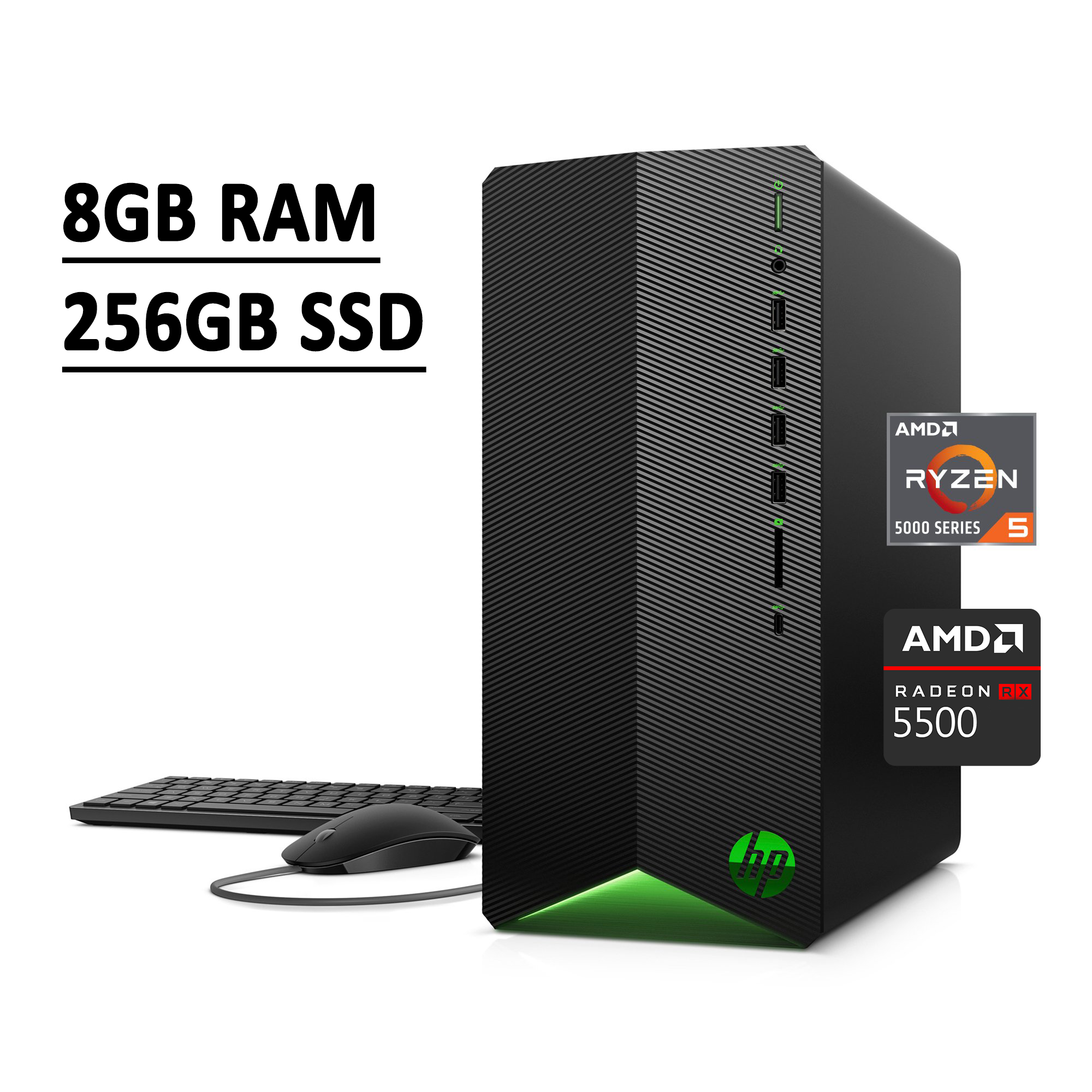 HP Pavilion Gaming Tower Desktop Computer AMD HexaCore Ryzen 5 5600G