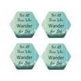 thumbnail image 2 of Balery 4 Pcs Not All Those Who Wander Are Lost1leather Coasters Set, Drink Table Cup Coasters For Living Room Kitchen Coffee Decor, 2 of 9