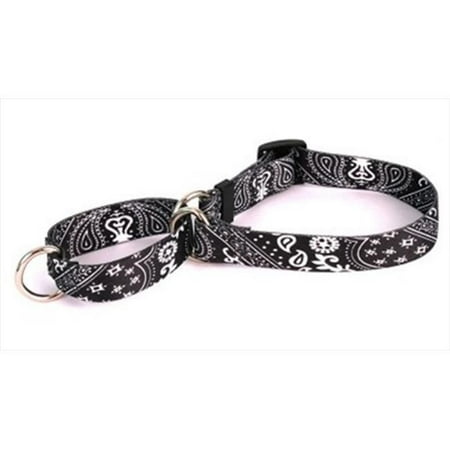 Yellow Dog Design M-BKB100XS Black Bandana Martingale Collar - Extra Small