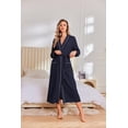 thumbnail image 3 of Ekouaer Robes for Women Lightweight Knit Waffle Bathrobe Full Length Kimono Casual Ladies Loungewear, 3 of 6