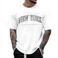 thumbnail image 1 of Camiseta de manga corta con cuello redondo y estampado de arbolitos para hombre, ideal para la playa en verano - Poliéster, informal/viajes/uso diario - Ligera, cómoda y transpirable, 1 of 4