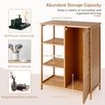 thumbnail image 6 of Giantex Bamboo Bathroom Floor Cabinet, Storage Freestanding Organizer for Kitchen, Hallway, 6 of 8
