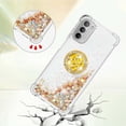 thumbnail image 5 of Glitter Case for Moto G 5G 2022, Bling Sparkle Floating Liquid Soft TPU Cushion Fashion Girly Women Girls Clear with Ring Holder Phone Cover for Motorola Moto G 5G 2022（Not 2021）  Gold, 5 of 12