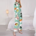 thumbnail image 3 of Hirioo Kawaii Sushi for Women's Pajama Sets 2 Piece Pjs Women's Long-Sleeved Pajama Set Button Down Sleepwear,S-XXL-Large, 3 of 7