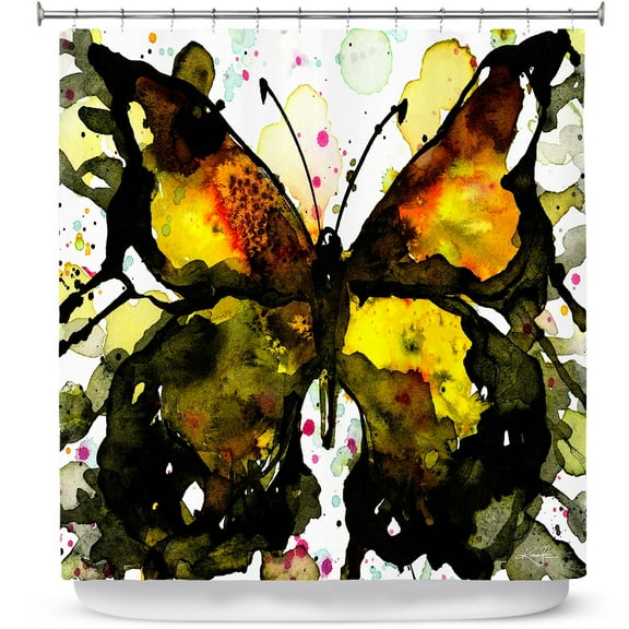 Shower Curtains 70" x 73" from DiaNoche Designs by Kathy Stanion - Watercolor Butterfly 37