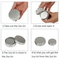 thumbnail image 5 of AirSMall 24pcs Aluminum Tin Jars Mini Screw Top Metal Cans Sample Storage Containers Refillable Travel Bottles for Cosmetic Crafts Ointment, 30ml+60ml, 5 of 6