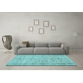 thumbnail image 3 of Ahgly Company Indoor Square Persian Light Blue Traditional Area Rugs, 6' Square, 3 of 4