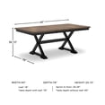 thumbnail image 3 of Signature Design by Ashley Wildenauer Brown & Black Dining Extension Table, 3 of 16