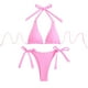 thumbnail image 2 of Traje de baño para mujer, moda, cómodo, color sólido, bikini, traje de baño de color liso para mujer, conjuntos de bikinis, trajes de baño para mujer, 2 of 6
