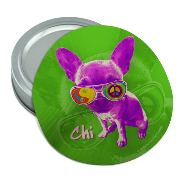 Chi Chihuahua Dog Sunglasses Vintage Retro Round Rubber Non-Slip Jar Gripper Lid Opener