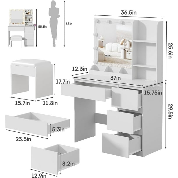 white christmas dresses 1616-15* (3)Vanity Dresser with Mirror main image 0